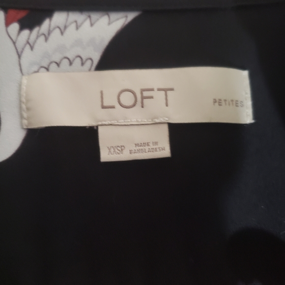 Loft button up crane black blouse - Picture 7 of 7